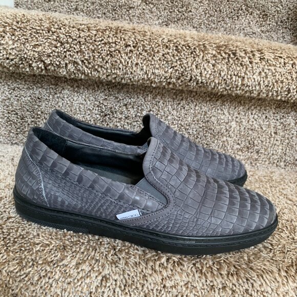 Jimmy Choo Men\'s Gray Leather Loafer Shoes. main image 13